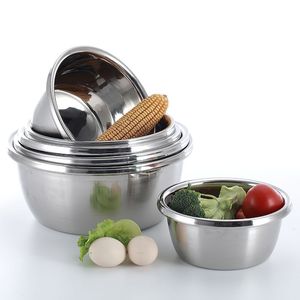Juego de tazones de cocina de acero inoxidable 304, de 18 cm a 40 cm, de calidad alimentaria, pulidos, fáciles de limpiar, para mezclar sopa y lavar. - Product Image 2