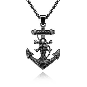 Мужское колье с подвеской в виде пиратского якоря - Product Image 2