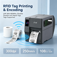 Imprimante d'étiquettes OEM/ODM, imprimante d'étiquettes thermiques directes pour câbles de raccordement, imprimante RFID pour étiquettes flexibles et résistantes