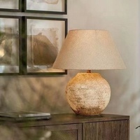 Lampe de table en céramique moderne style Wabi-Sabi, ornement japonais simple, pour chambre à coucher, salon, maison d'hôtes, hôtel, lampe sur pied en forme de pot