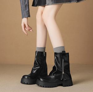 Bottines confortables antidérapantes en cuir véritable respirant et imperméable pour femmes - Product Image 2