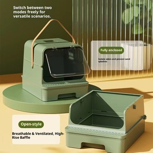 <span class=keywords><strong>Bac</strong></span> à litière pour chat extra large bon marché <span class=keywords><strong>Bac</strong></span> à litière pour chat lavable et amovible anti-éclaboussures pour grands chats - Product Image 1