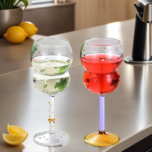 <span class=keywords><strong>Gobelet</strong></span> en verre en forme de goutte d'eau de <span class=keywords><strong>gourde</strong></span> transparente à paroi unique de 300ml à haute teneur en borosilicate résistant aux hautes températures - Product Image 4