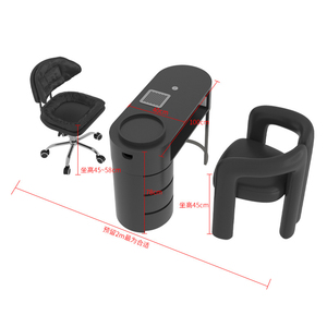 <span class=keywords><strong>Table</strong></span> de <span class=keywords><strong>Manucure</strong></span> Professionnelle Portable, Station d'Onglerie de Luxe avec Chaises, <span class=keywords><strong>Table</strong></span> à Ongles Professionnelle pour Salon - Product Image 5
