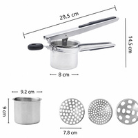 Roestvrijstalen keuken aardappelstamper multifunctionele handmatige sapcentrifuge babyvoedselvermaler voor thuis koken en voedselbereiding