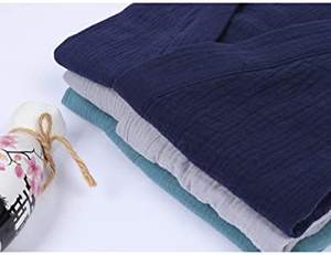 Robe de méditation japonaise pour hommes en gros, peignoir en coton double gaze, kimono, <span class=keywords><strong>pyjama</strong></span> - Product Image 2