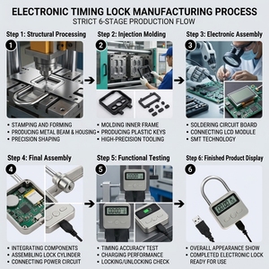 YH2171 USB Security <strong>Padlock</strong> Smart Digital Time Lock Heavy Duty Metal Electronic <strong>Timer</strong> with LCD Display - Product Image 6