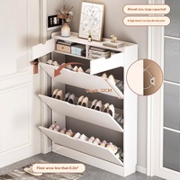 Meuble à chaussures et étagère multi-niveaux ultra-mince moderne et simple pour l'entrée et le rangement domestique