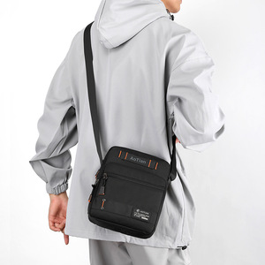 Custom Logo Single Shoulder Crossbody Camouflage Large Capacity Men <b>Black</b> Oxford Cloth Waterproof Chest <b>Bag</b> - Product Image 5