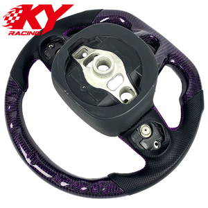Volant de course personnalisé en fibre de carbone avec affichage LED de régime moteur pour Dodge Challenger Charger Durango Hellcat SRT R/T - Product Image 3
