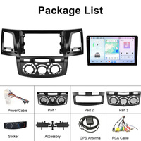 Radio para Auto Android de 8 Núcleos con 4G+WIFI, Pantalla Inalámbrica Carplay, Cámara 360, Marco para Toyota Hilux 2005-2014, Buen Precio