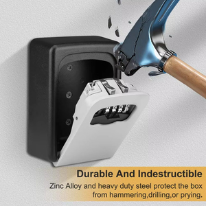Wholesale Key Box Safe Deposit Metal Material Waterproof Wall Mounted <b>Security</b> Storage Lock Decoration - Product Image 4