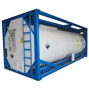 New ASME ISO standard UN T7 20 ft 20CBM Portable Carbon Steel Chemical Liquid Tank Containers for HCl