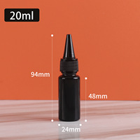 Bouteille souple noire à bouchon torsadé de 10 ml, 20 ml, 30 ml, 50 ml, 100 ml, 200 ml, 250 ml, 300 ml, 400 ml, 500 ml, 1000 ml