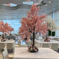 Arbre artificiel de fleur de cerisier de fleur blanche pour la décoration de mariage Plante artificielle de pièce maîtresse élégante