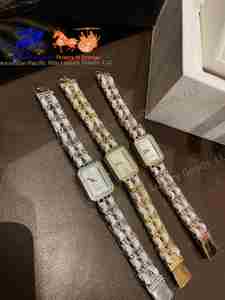 นาฬิกาควอตซ์สแตนเลสสตีลหรูหราสำหรับผู้ชาย สายหนัง ดีไซน์ตูร์บิญอง กันน้ำ ประดับเพชรและคริสตัล - Product Image 6