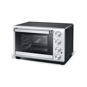 Oven Pizza Listrik Berkualitas Tinggi, Oven Pemanggang Roti, Alat Dapur Rumah Tangga, Oven Panggang Multifungsi 1800W, 45L