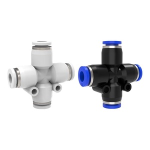 Dde Pneumatics Pza Four Way <b>Quick</b> <b>Connector</b> Plastic 6 4 10 12mm Air Hose Fitting - Product Image 2