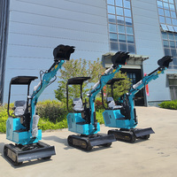 Mini-excavatrice amphibie multifonctionnelle pour marais, micro-excavatrice de 1 tonne