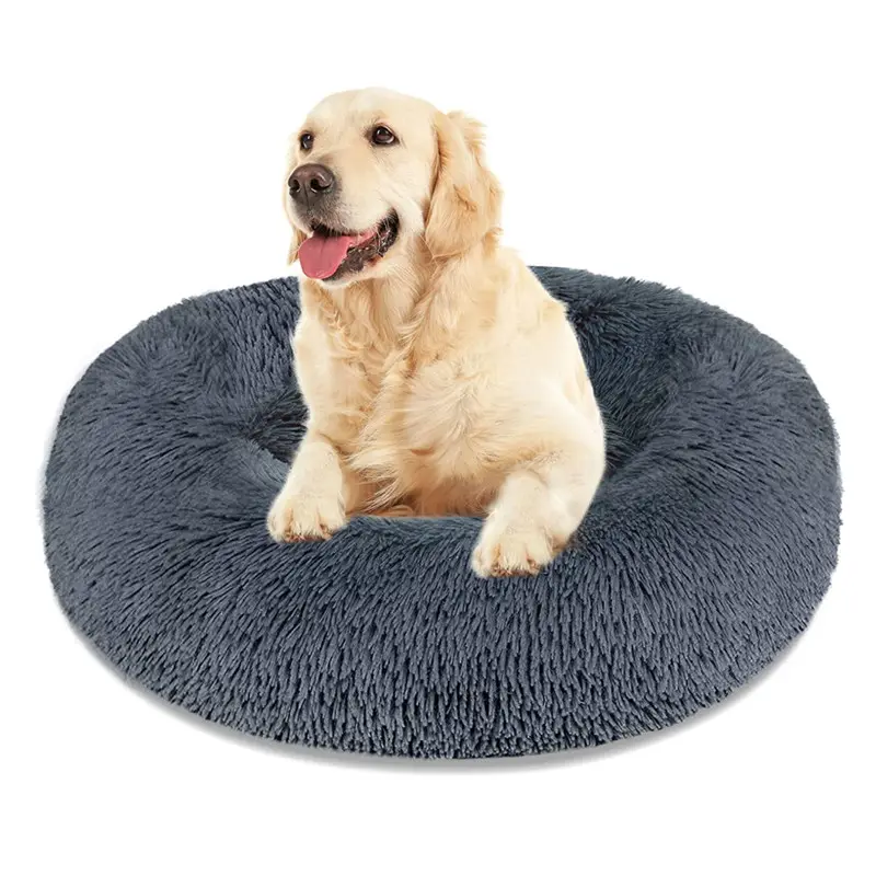 سرير كلاب منفوش كبير فخم فخم قابل للغسل دائري 2022 بسعر الجملة من المصنع سرير للكلب الاليفة دائري قابل للغسل