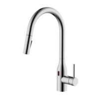 Robinet de cuisine moderne en acier inoxydable avec douchette extractible et fonction rotative – Design contemporain
