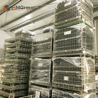Conteneur en treillis métallique robuste, durable, stable, professionnel et empilable pour entrepôt