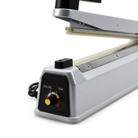 Scelleuse à Impulsion Manuelle Portable 400mm, Mini Machine de Scellage Thermique pour Petites Entreprises, Sacs Plastiques, Conservation Alimentaire, avec Minuteur