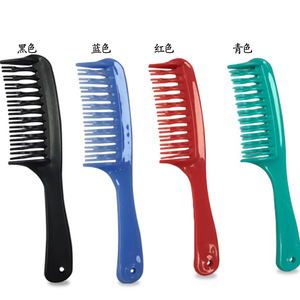 หวีผมสองแถวพลาสติกสีดำสำหรับยืดผมและดัดผมใช้ในบ้าน - Product Image 2