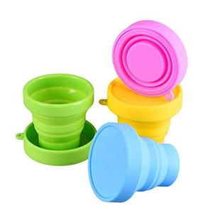 ODM 170ml bottiglia in Silicone pieghevole a prova di perdite formato tascabile bevande calde fredde campeggio escursioni riutilizzabili tazza di caffè con coperchi - Product Image 1