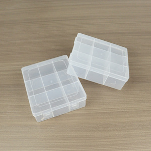 Transparent Plastic Storage Box 9-Compartment For Jewelry Tools Sewing Kit Desktop Organizer With Lid - Product Image 4