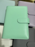 En gros De Luxe Macaron Personnalisé A5 PU Cuir Notebook Portefeuille 6 Anneau Budget Planificateur Binder Cash Envelope-Classement pour Cadeaux