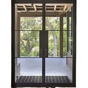 Cloison intérieure classique de style européen moderne Portes françaises cintrées <span class=keywords><strong>Porte</strong></span> battante <span class=keywords><strong>double</strong></span> en acier trempé - Product Image 6