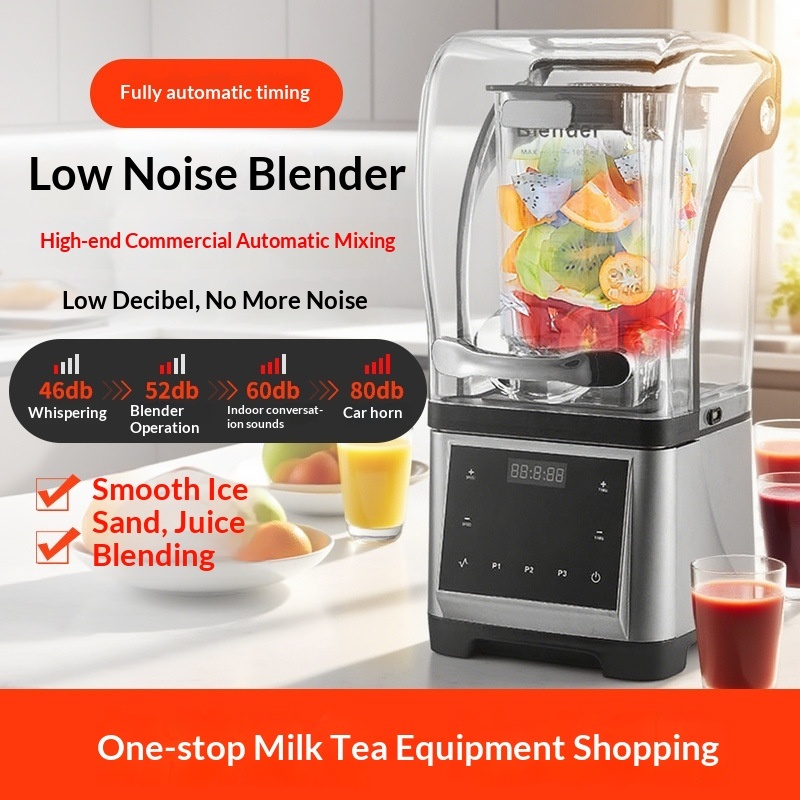 # Commercial Smoothie Blender & Food Processor – High-Performance Fruit Blender for Milk Tea Shops, Cafés & Restaurants - View 3