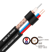 Kabel Koaksial Super Fleksibel Tipis 305m Rg58 Rg59 Rg6 25 Ohm Perakitan