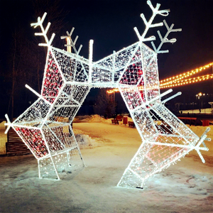 Outdoor Waterproof Giant 3D Star LED Walkthrough Arch <b>Light</b> for Christmas Commercial Landscape Display - Product Image 1