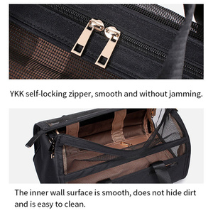 Lüks çok fonksiyonlu nefes havayolu taşınabilir seyahat Oxford kedi yavru Pet taşıyıcılar köpek taşıma çantaları - Product Image 5
