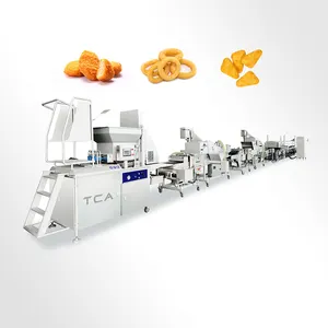 TCA Full Automatic Commercial Onion Rings Burger Patty Machine Chicken Nuggets Production Line