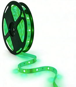 Tira de Luces <span class=keywords><strong>LED</strong></span> RGB SMD2835 WS2811 de 12V-<span class=keywords><strong>5050</strong></span>-60LED/M-5M - Adaptador de Pared de 2A con Control Remoto de 24 Teclas, IP33, Plástico/Empaque - Product Image 2