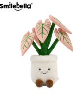 Boneka Mewah Calla Lily Merah Muda untuk BROS, Hadiah Ulang Tahun yang Menyenangkan, Buket Hiasan Tanaman Hijau