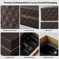 Scatola di Lusso Personalizzata per Cioccolatini con Coperchio e Base, Logo in Lamina d'Oro, Cartone Rigido per Cioccolatieri Artigiani, Mercato USA