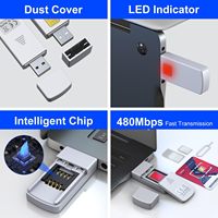 Kit Adaptador de Tarjeta SIM con Pin Expulsor - Lector de Tarjetas SIM USB para Computadora Portátil con Windows