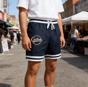 Wholesale Custom Logo <b>Hip</b> Hop Style 100% Cotton Breathable Mesh Mens Basketball Shorts <b>for</b> Sports OEM Service - Product Image 1