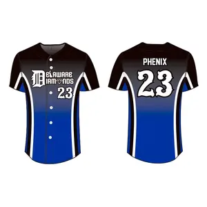 Custom Baseball Sublimated Jerseys Elastic Fabric Baseball Jersey Wear