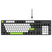 Clavier de jeu personnalisé Espagne Arabe Russie Qwerty 104 touches RGB filaire pour ordinateur, clavier mécanique silencieux avec interrupteurs rouges