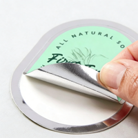 Autocollant en vinyle PVC brillant résistant aux UV et imperméable, étiquette laser argentée, logo personnalisé, autocollant découpé pour la personnalisation de boîtes cadeaux de luxe