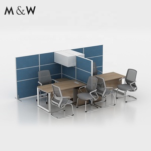 Muebles <span class=keywords><strong>para</strong></span> espacios de trabajo M & W <span class=keywords><strong>Panel</strong></span> de madera <span class=keywords><strong>perforado</strong></span> Estación DE TRABAJO Partición modular Cubículo de oficina - Product Image 2