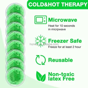 Reusable Gel Therapy Cool Patch Gel Pearl Hot Cold Compress Pad / Ice Beads Cool Gel Pack With Logo Print