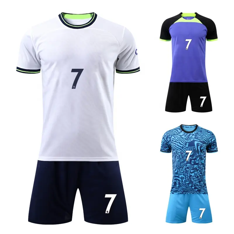 Custom New Season Club Team Harry Kane Football Shirts Thailand Heung-Min Soccer Uniform Kit Set Sublimated Soccer Jersey