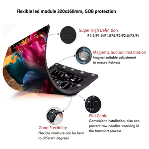 Hình chữ U quảng cáo thương mại Màn hình hiển thị <span class=keywords><strong>LED</strong></span> phía trước bàn với bức tường video dẫn truy cập với bánh xe - Product Image 4