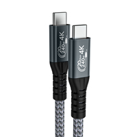 Kabel Data USB3.2 Gen2 2m Dual 4K kompatibel dengan transmisi tipe-c 20Gbps untuk PD240W dan iPh 15 kabel Data USB